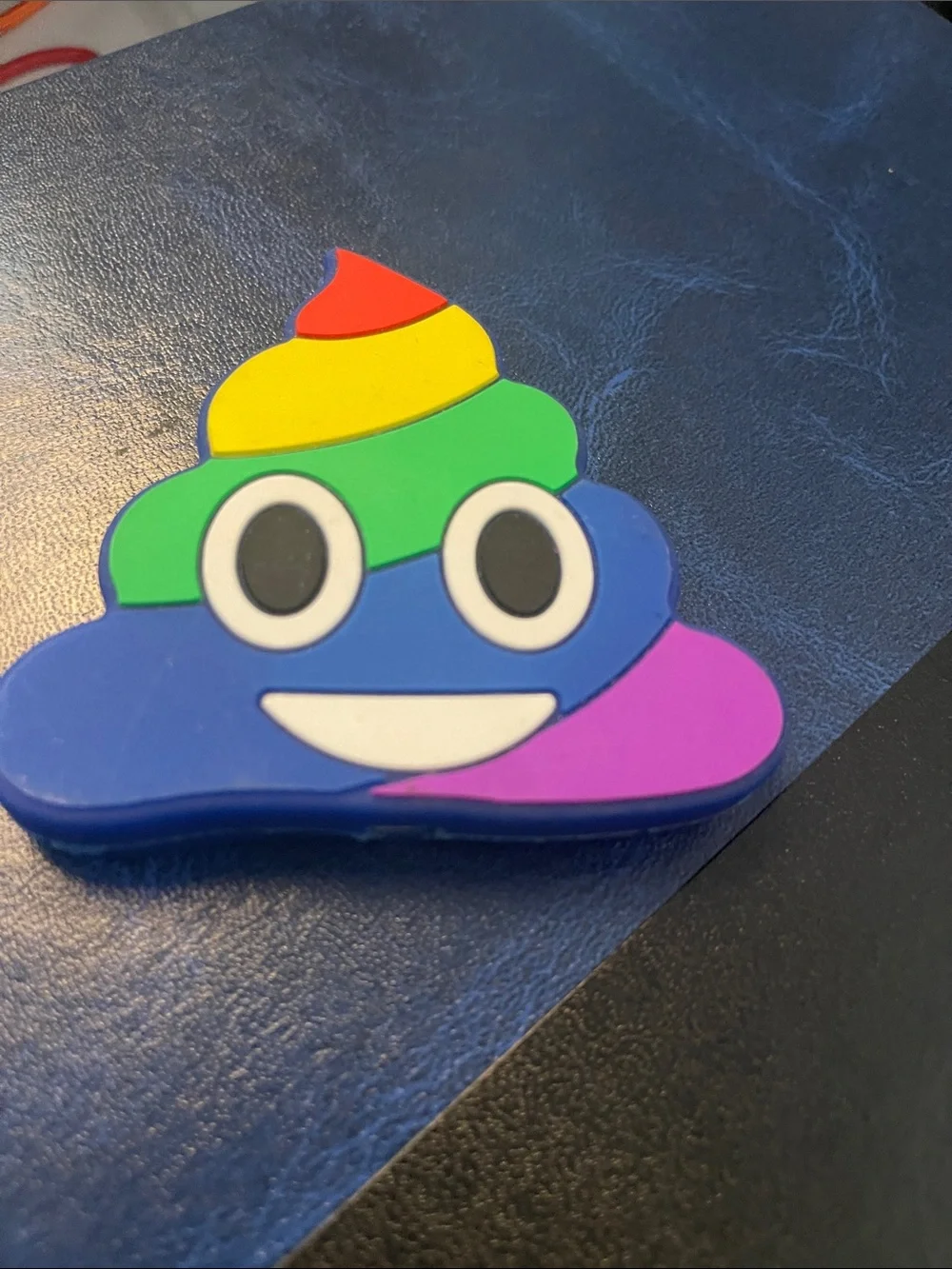 Portable smart charger. Kids Rainbow Poop Emoji Bag Charm - Multicolor.no cable
